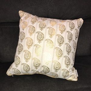 Gold and ivory decor pillow